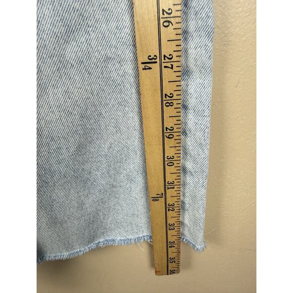 Abercrombie & Fitch Ultra High Rise Crop Wide Leg Jeans Women’s 0R/25 Frayed Hem - Picture 10 of 15